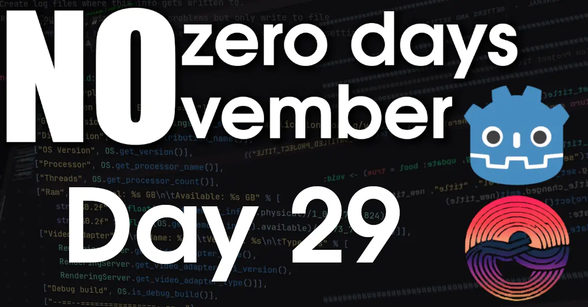 Day 29: No zero days November – 2023